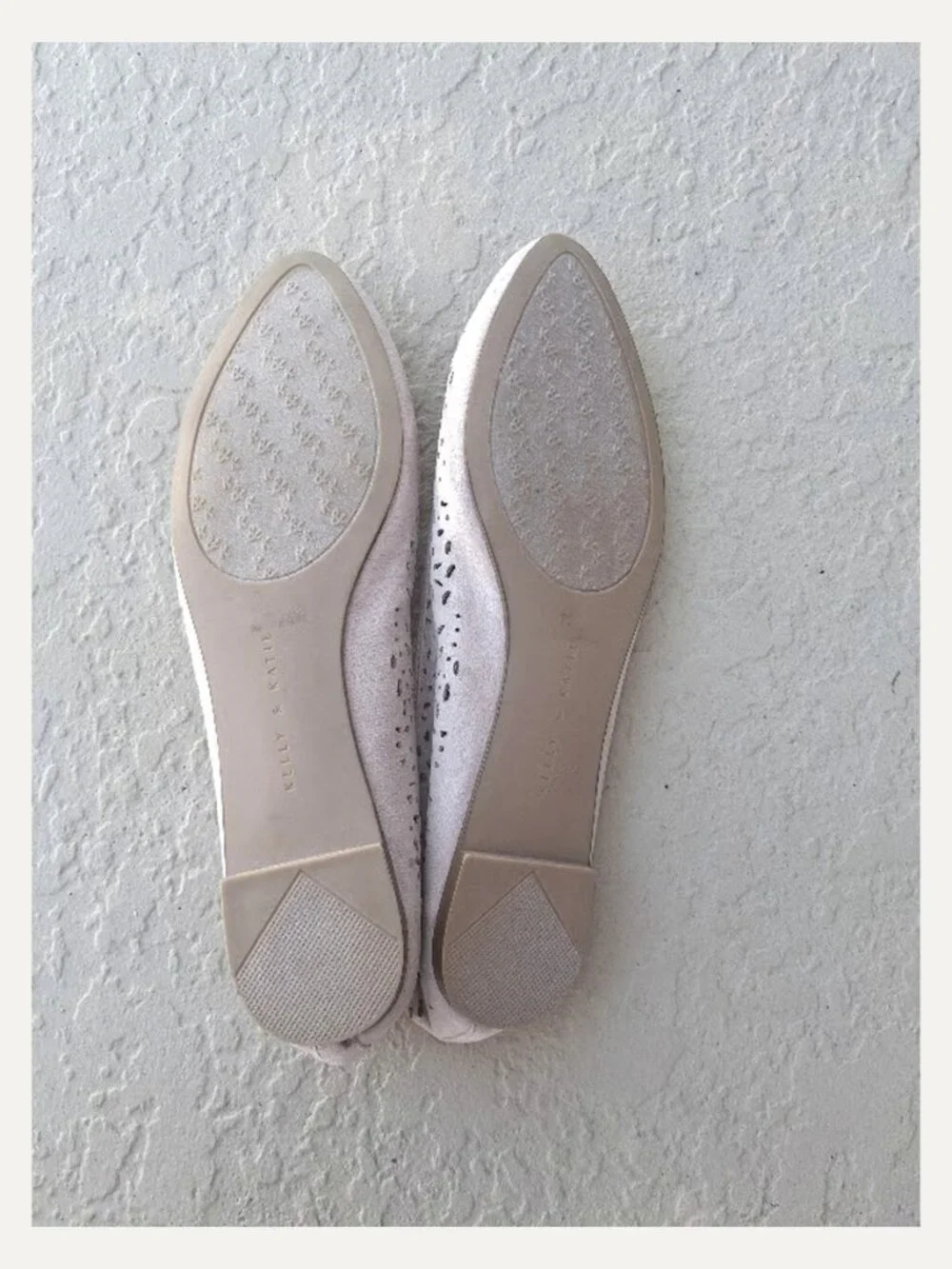 Balletcore Romantic Kelly & Katie Blush Laser Cut Ballet Flats Perforated 10